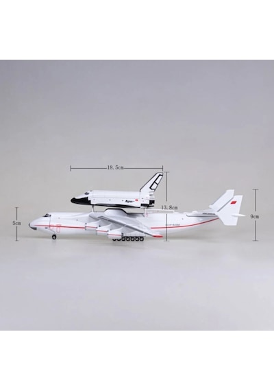 Antonov Mriya Ve Uzay Mekiği Buran Model Uçak 1/200 Ölçek 42cm