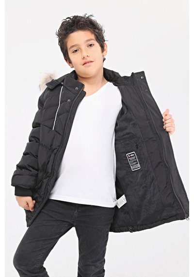 Erkek Çocuk Mont 51237s Siyah