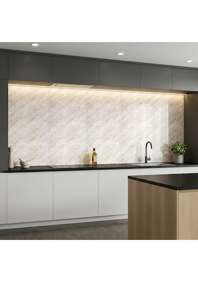 60x60 Cm Kendinden Yapışkanlı Duvar,banyo,tezgah Arası Bej Mermer-12 Adet 1103-60-12