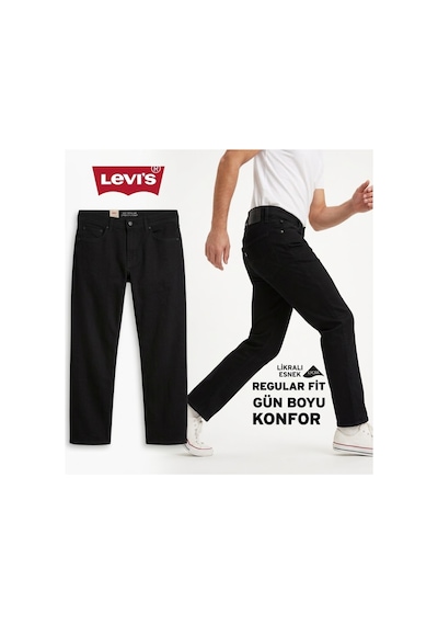 Levi's 505 Regular Fit Likralı Esnek Kumaş Klasik Erkek Jean Pantolon--black-- Siyah
