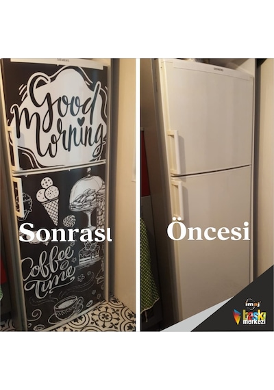 Buzdolabı Ve Bulaşık Makinesi Kapak Folyo Kaplama Coffee Time (382550647)