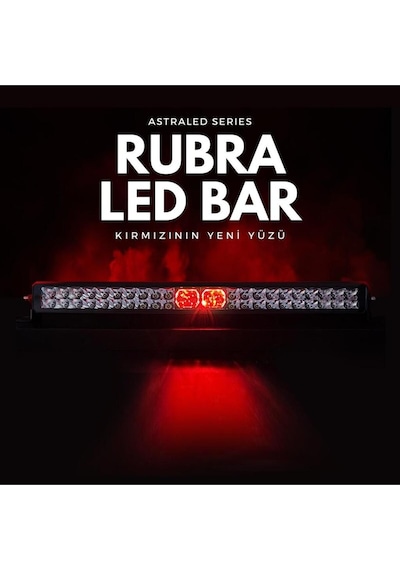 30 Cm Off Road Led Bar Kırmızı Pozisyon Lambalı Tampon Tepe Panjur İçi Kaput Çalışma - Premıum Ürün