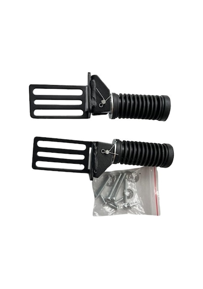 Üniversal Scooter Arka Basamak - Katlanabilir Yolcu Ayağı Desteği Siyah