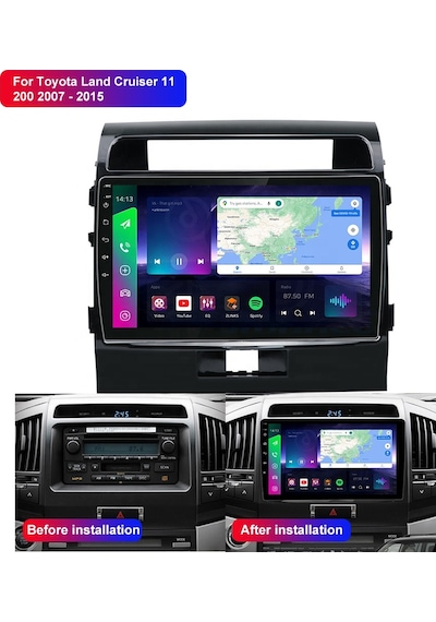 Toyota Land Cruiser 2007-2015 Android 2 Gb Ram + 32 Gb Rom Carplay Multimedya