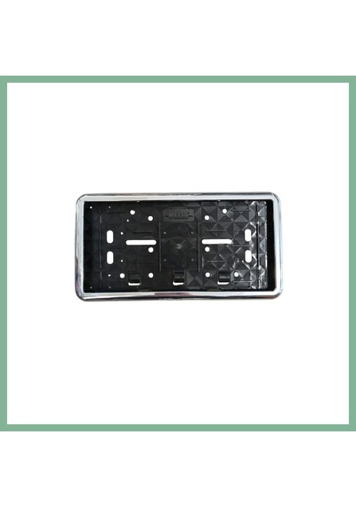 Bşkvirgo Çerçeveli Dikdörtgen Plakalık Plaka Altlığı Krom Nikelajlı 32x17cm 1 Adet Bsk2026