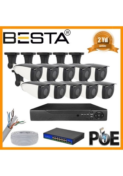 5 Mp 1440p 10 Dış Mekan Kameralı Ip Poe Güvenlik Seti 00198331