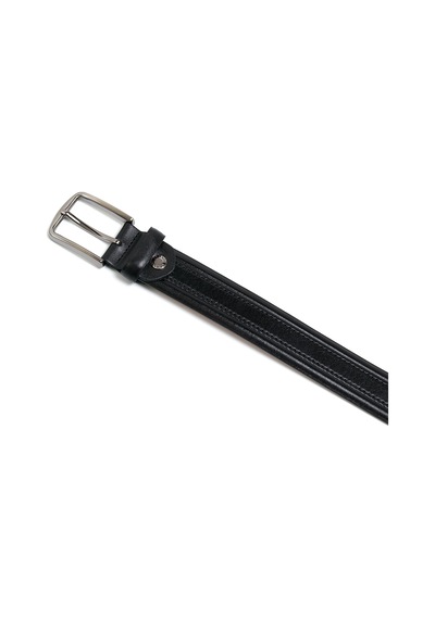 Siyah Erkek F-734-42 Grande Arsel Deri Klasik Kemer Genişlik 3.5 Cm