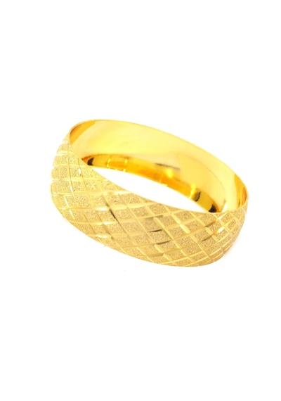 Ferizz Altın Kaplama Baklava Desen Bilezik 2 Cm Blz-3035 Altın