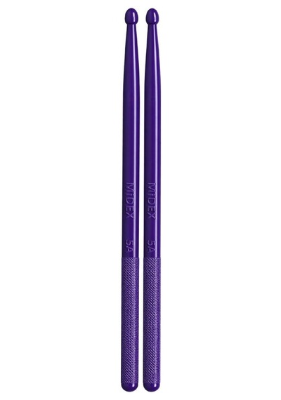 Midex Gfk-901prp Pro 5a Profesyonel Kırılmaz Baget Fiber Karbon Drumsticks Mor Renk Davul Bateri Bageti