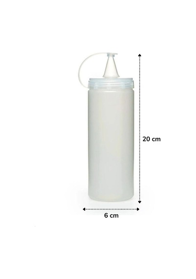 Şeffaf Kapaklı Sızdırmaz Yağlık Sosluk Şişesi Plastik Yağdanlık 400 Ml. Ap-9028 Bx40 Abanoz