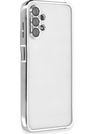 Newface - 990 - Samsung Uyumlu Galaxy A13 4g Kılıf Razer Lensli Silikon - Spt-gld - - Gümüş