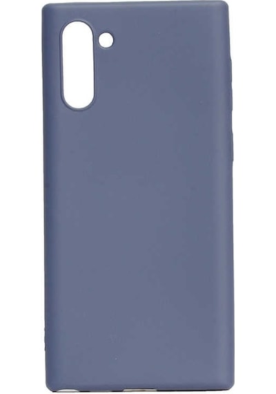 Noktaks - Galaxy Uyumlu Note 10 Uyumlu - Kılıf Mat Soft Premier Silikon Kapak - Lacivert - T9748 Lacivert