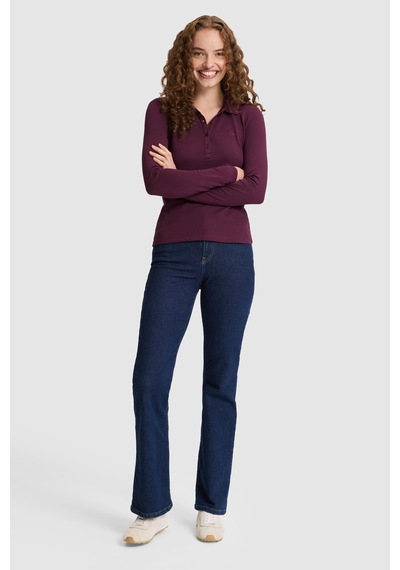 U.S. Polo Assn. Kadın Bordo Basic Sweatshirt 50326760 Vr180 Dark Plum