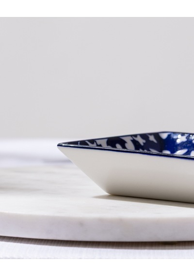 Madame Coco Reve Bleu Verve Kare Tabak - 12 Cm - Mavi/beyaz 8684427225479 Çok Renkli