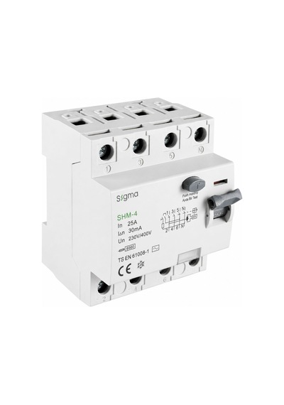 Sigma Shm4p 30ma 25a 6ka Trifaze Kaçak Akım Koruma Şalteri