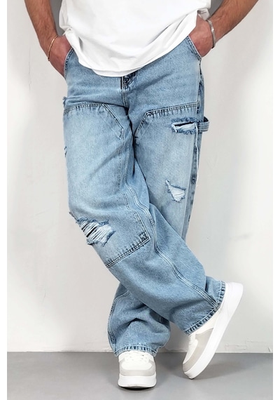 Cedy Denim Cedy Denım Yüksek Kalite Erkek Yüksek Bel Worker Tarz Skater Jean Çok Renkli