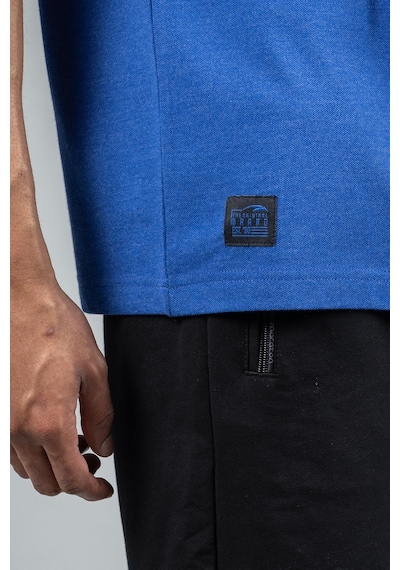 Maraton Sportswear Oversize Erkek Bisiklet Yaka Kısa Kol Basic Saks T-shirt 22749-saks