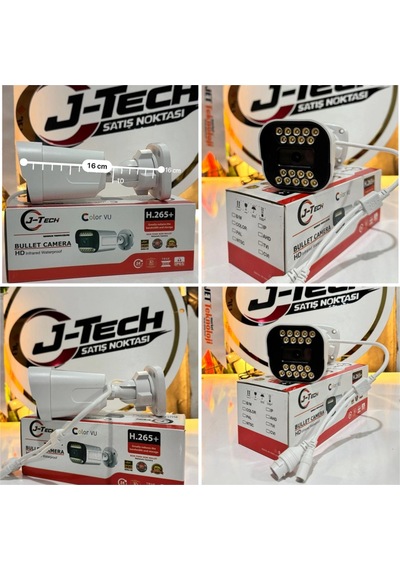 J-tech Jt-1818 Ultrahd 5mp Sesli Ip Bullet Kamera Poe 18 Led 3.6mm Gece-gündüz Renkli
