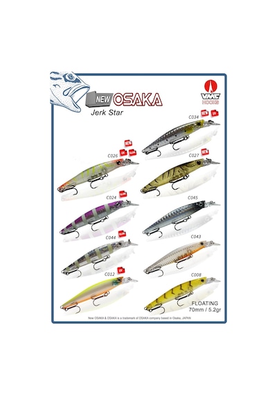 New Osaka Jerk Star 70Mm 5.2Gr Floating Maket Balık (486165855)