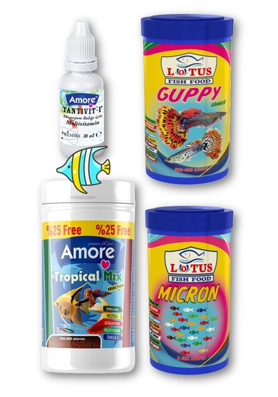Lepistes-melek-plati-moli Balık Yemi 125ml, Guppy, Yavru, Vitamin