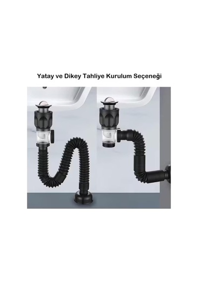 Koku Haşere Önleyici Banyo Lavabo Gider Borusu, Kolay Kurulum, Genişletilebilir Banyo Ve Lavaboları İçin Lavabo Uza Diğer