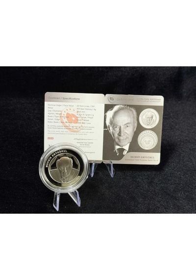 Muhsin Ertuğrul Geleneksel Türk Tiyatrosu Serisi No:6 Gümüş Hatıra Sikkesi Darphane, 925 Ayar, Proof