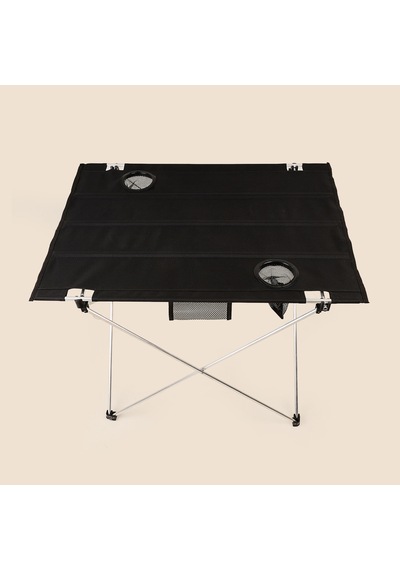 Katlanabilir Kamp Masası - Siyah - 73x55x48 Cm Çok Renkli