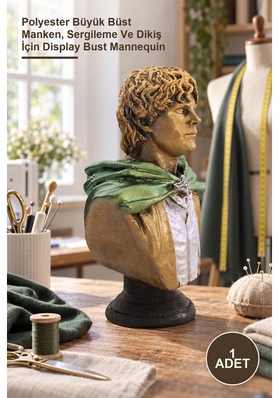 1 Adet Sam Büst Polyester Büyük Büst Manken, Sergileme Ve Dikiş İçin Display Bust Mannequin