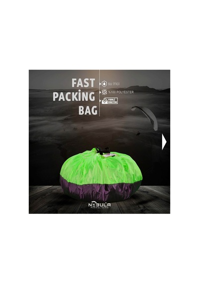 Yamaç Paraşütü Gül Torba Fast Packıng Bag Yeşil Yeşil