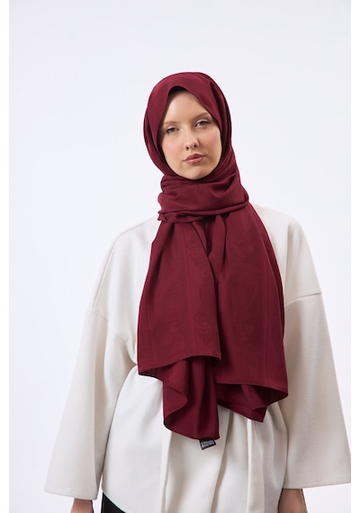 Mirsoy Scarf Zerafet Desen Şal Bordo
