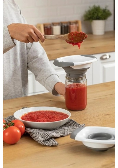 Katlanır Akordiyon Konserve Kavanoz Hunisi