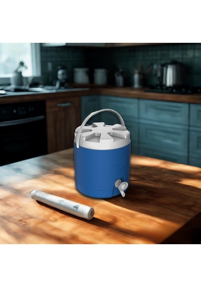 6 Lt Süper Piknik Termos 1010 Super Picnic Cooler Jug Mavi