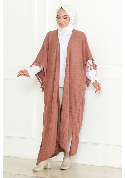 Balca Oversize Triko Panço 1195 - Gül Kurusu Gülkurusu