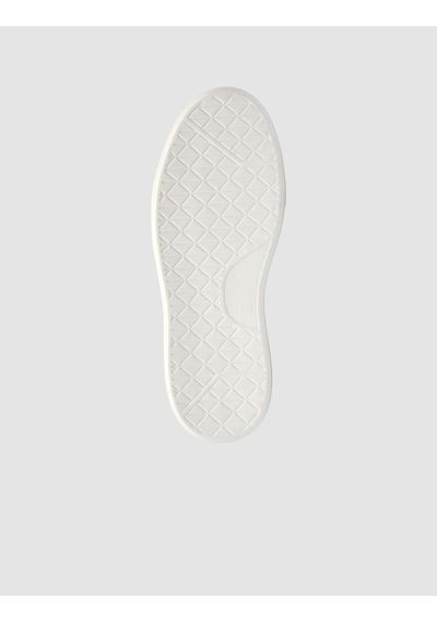 Cabani %100 Hakiki Deri Beyaz - Mavi Bağcıklı Erkek Sneaker Beyaz