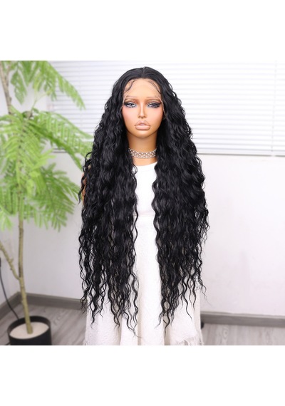 Siyah Fiber Sentetik Tül Peruk - Zmff-582457 Renkli