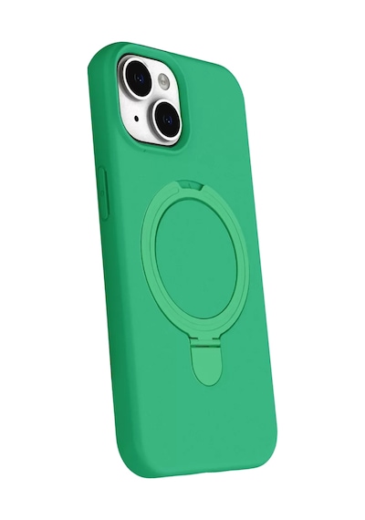 Newface Apple iPhone Uyumlu 15 Plus Regal Magsafe Standlı Kapak - Yeşil