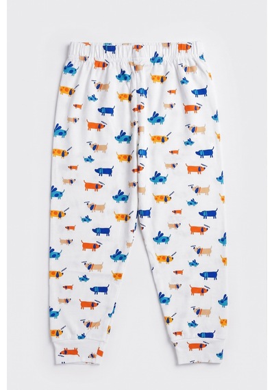 Öts Erkek Çocuk Pamuklu Pijama Takımı Kısa Kol Uzun Alt Desenli Gece Konforu 374002 Renkli-2 Öts Erkek Çocuk Pamuklu Pijama Takımı Kısa Kol Uzun Alt Desenli Gece Konforu 374002 Renkli-2