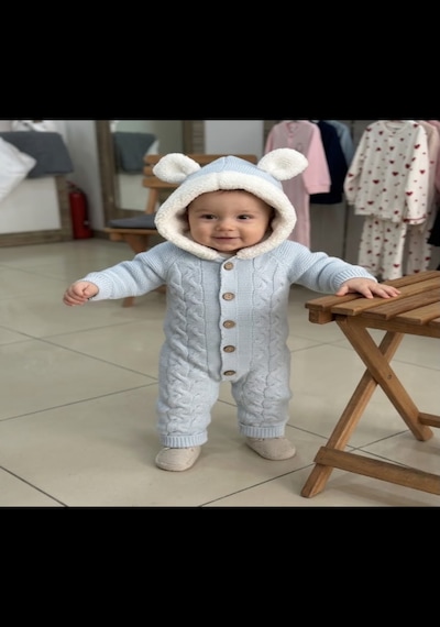 Wellsoft Erkek Bebek Tulum Bebe Mavi