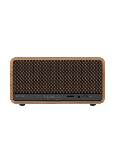 Edifier Mp230 20w Rms Bluetooth 5.0 Retro Tasarımlı Taşınabilir Kablosuz Hoparlör Ahşap Kabin, Aux/usb-c/tf Kart - Kahverengi