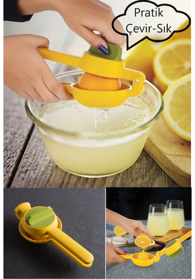 Limon Sıkacağı Bas Çevir Çok Amaçlı Limon Narenciye Sıkacağı Pratik Limon Narenciye Sıkacağı Plastik Diğer