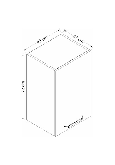 Minar Mutfak Modül Üst 1dk2r 45cm Dolap Byz Aliminyum Füme Cam