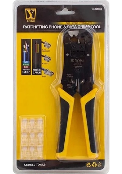 Yeskit Yk-n468b Rj11-rj12-rj22-rj45 Sıkma Pensesi