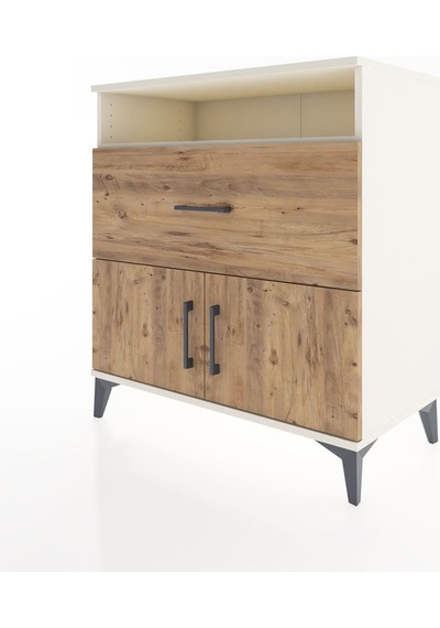 Hyperion Şifonyer 2 Raflı Tek Çekmeceli 2 Kapaklı 88x44x96 Aytaşı-çam Aytası