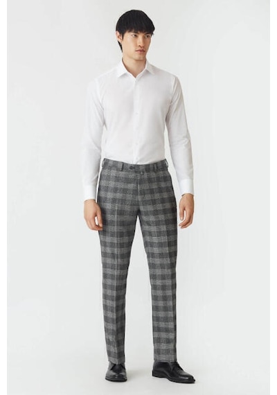 Bisse Erkek Regular Fit Platinum Ekoseli Klasik Pantolon GRİ Gri Bisse Erkek Regular Fit Platinum Ekoseli Klasik Pantolon GRİ Gri
