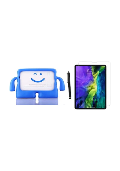 Ipad Pro 11 2.nesil A2228, A2068, A2230 Kılıf Karakter Ibuy Silikon Kılıf + Ekran Koruyucu Uyumlu Arka Kapak
