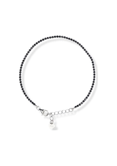 Gblk008-s-madam Matmazel Su Yolu Zirkon Taşlı Gümüş Unisex Bileklik 925 Ayar