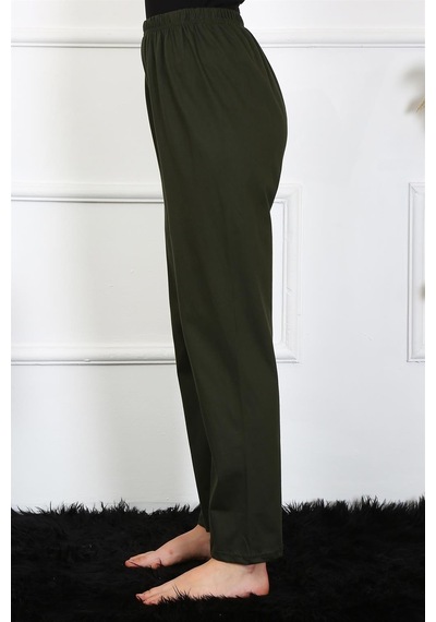 Akbeniz Kadın Pamuklu Tek Alt Pijama 27497 - M Haki