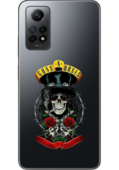 Xiaomi Redmi Note 12 Pro Uyumlu Şeffaf Kılıf Guns N' Roses Tasarımlı