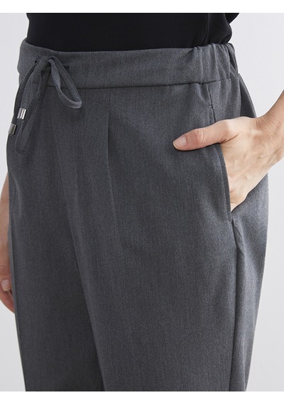 Lcwaıkıkı Classic Gri Beli Lastikli Kadın Pantolon