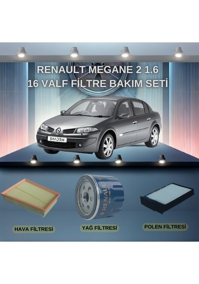 Renault Megane 2 1.6 16 Valf Filtre Bakım Seti